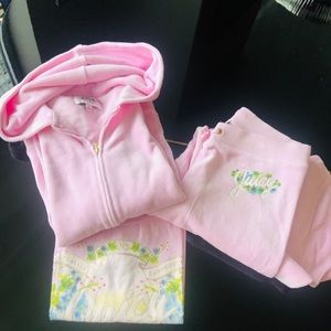 Juicy Couture velour 2pc  set, with bonus T